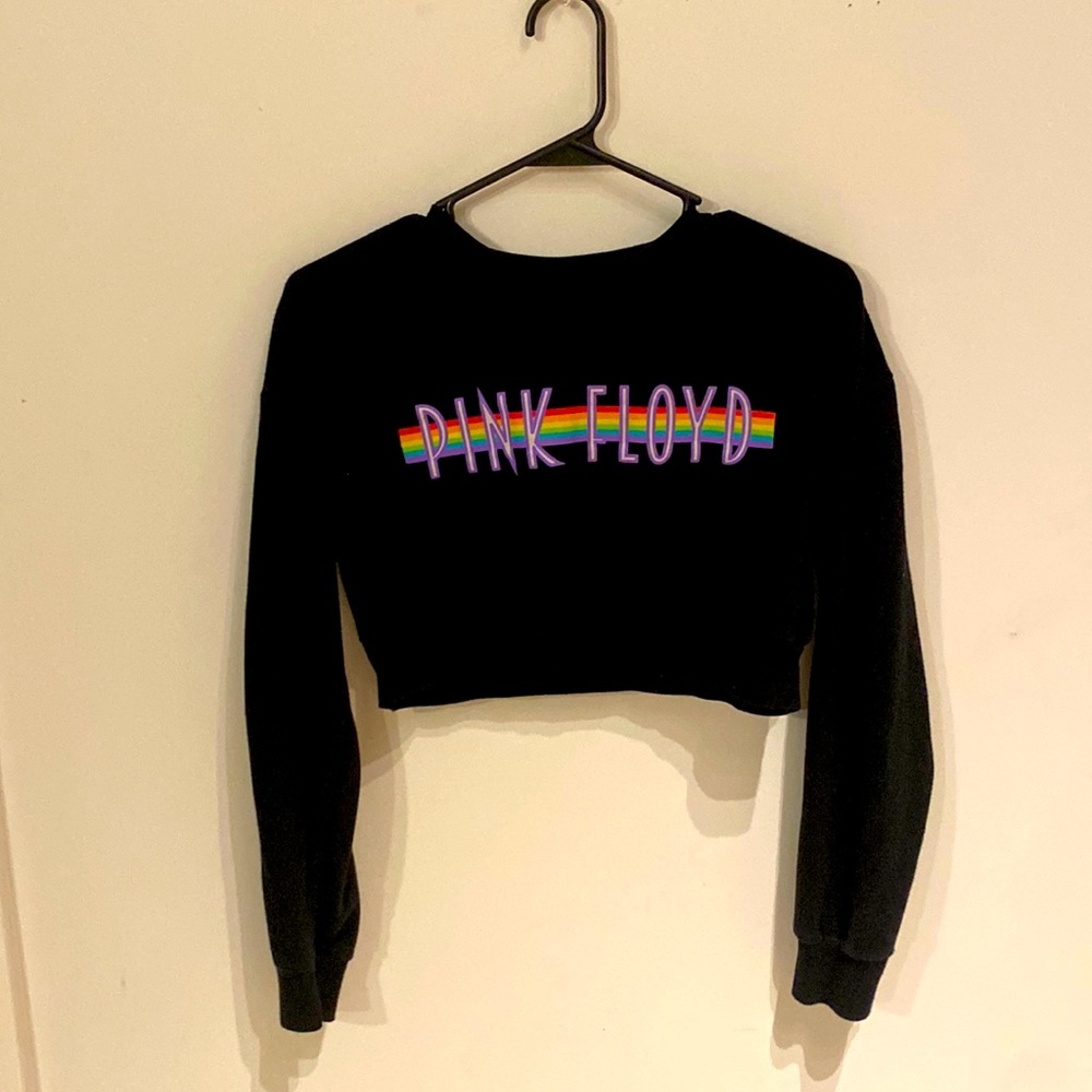 Cute Pink Floyd Crop Top Sweater